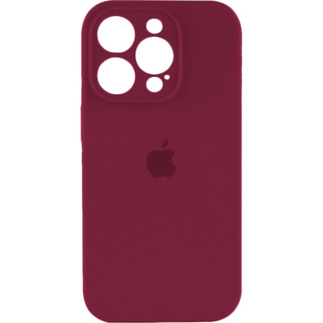 Silicone Case Full Camera Protective (AA) для iPhone 14 Pro (Marsala)-0